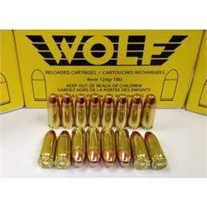 Ammunition Handgun: WOLF 9MM FMJ 115 gr Remanufactured