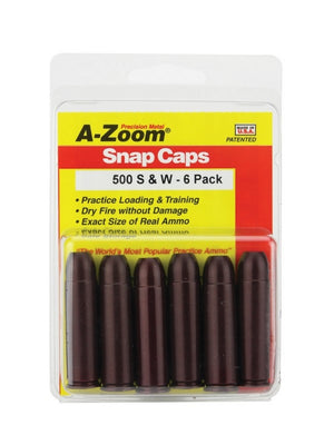 A-ZOOM 500 S&W SNAP CAPS DUMMY AMMUNITION 6-PK RED