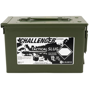 CHALLENGER SHOTGUN 12GA, 2-3/4", 1oz LOW-RECOIL SLUG AMMUNTION, CAN of 175 [04150]