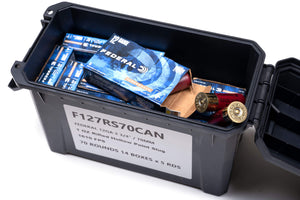 FEDERAL POWER-SHOK 12 Ga 2-3/4″ 1 Oz HP RIFLED SLUG - Can of 70