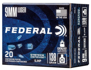 Ammunition Handgun: FEDERAL Syntech Defense 9mm Luger 138 Grain