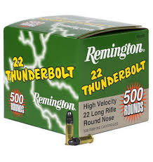 REMINGTON THDERBOLT - .22LR, 40gr, AMMUNITION BOX of 500 (TB-22B)