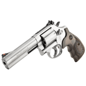 Smith & Wesson 686 Plus 3-5-7 Magnum Revolver 357 Mag 5" Barrel 7 Rnd Custom Black Wood Grips Satin S/S #150854
