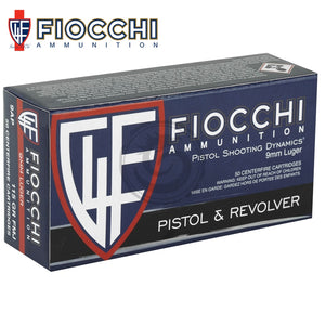 Ammunition Handgun: Fiocchi 9mm 124 gr FMJ 1000rds