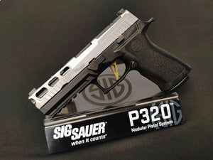 SIG P320, 9MM, 4.7IN, SIFLL320F-9-BXR3LDC-PRO-SP TWO TONE CUSTOM WORKS FCU OPTIC READY *** (Limited Stock)