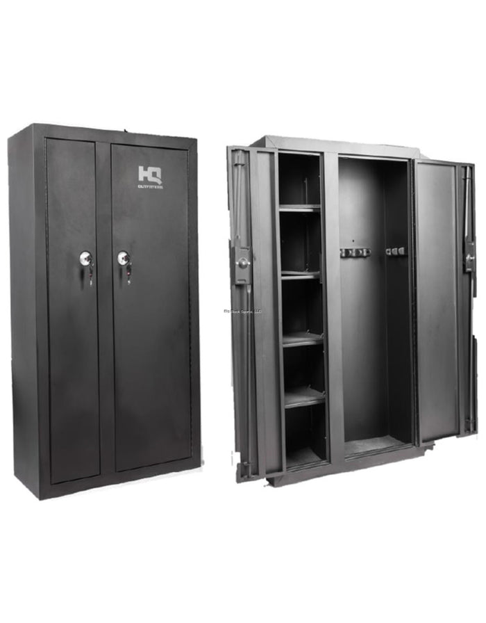 HQ Outfitters HQ-GC10 10 Gun Double Door Cabinet, 55″X32″X14″, Key Lock (STORE PICK-UP ONLY)
